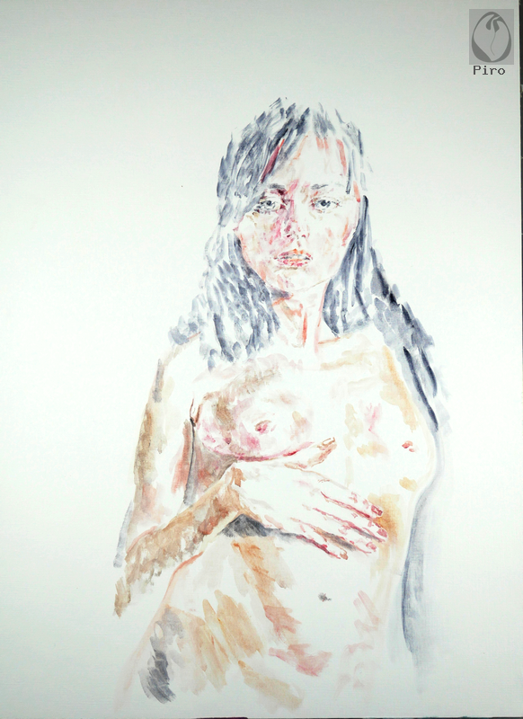 oil on paper - olio su carta di Piro